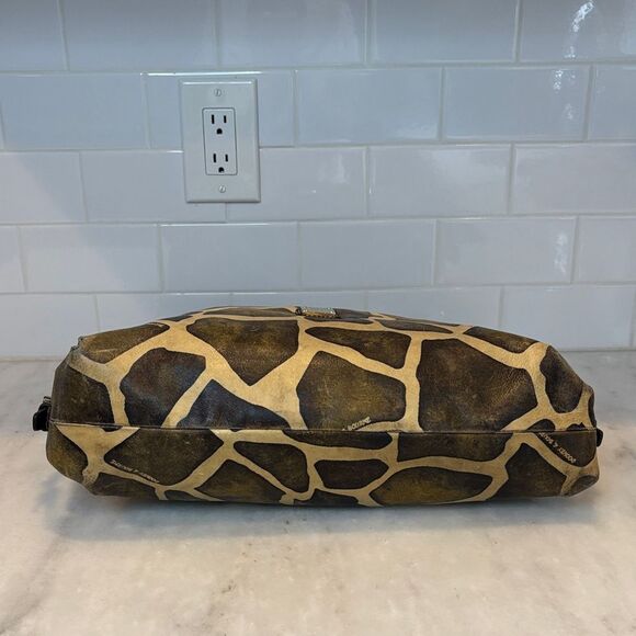 Dooney & Bourke Bag Purse Handbag Leather Animal Giraffe Pattern Large Shoulder - Picture 9 of 16